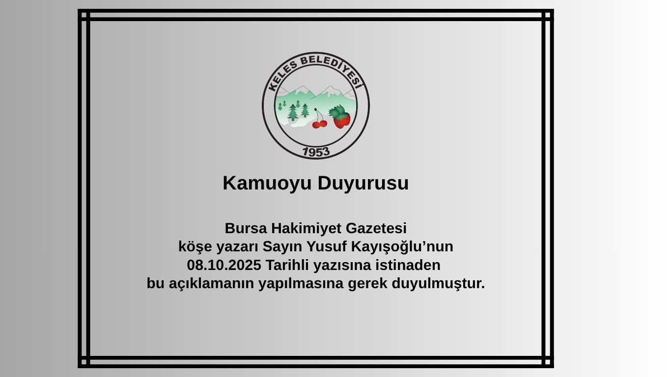 Kamuoyu Duyurusu