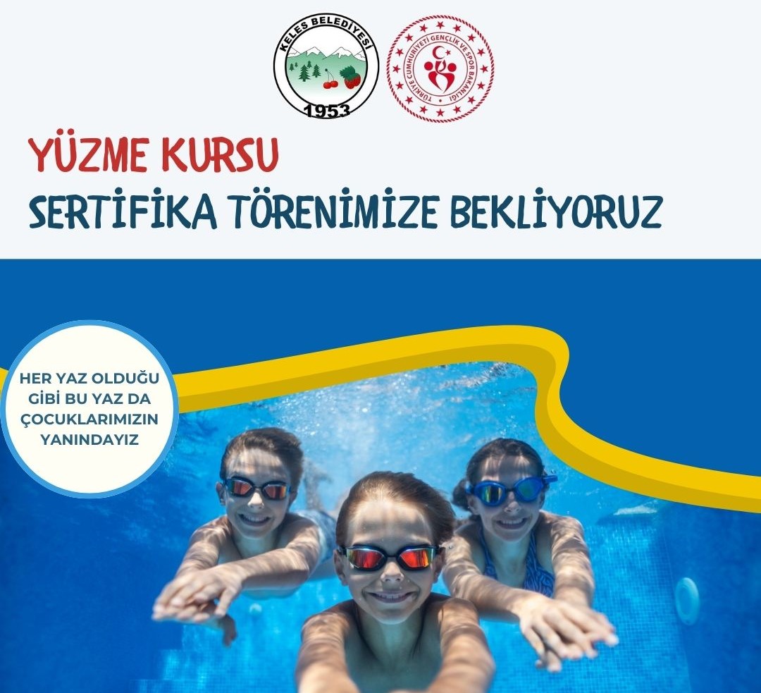 Yüzme Kursu Sertifika Törenine Bekliyoruz