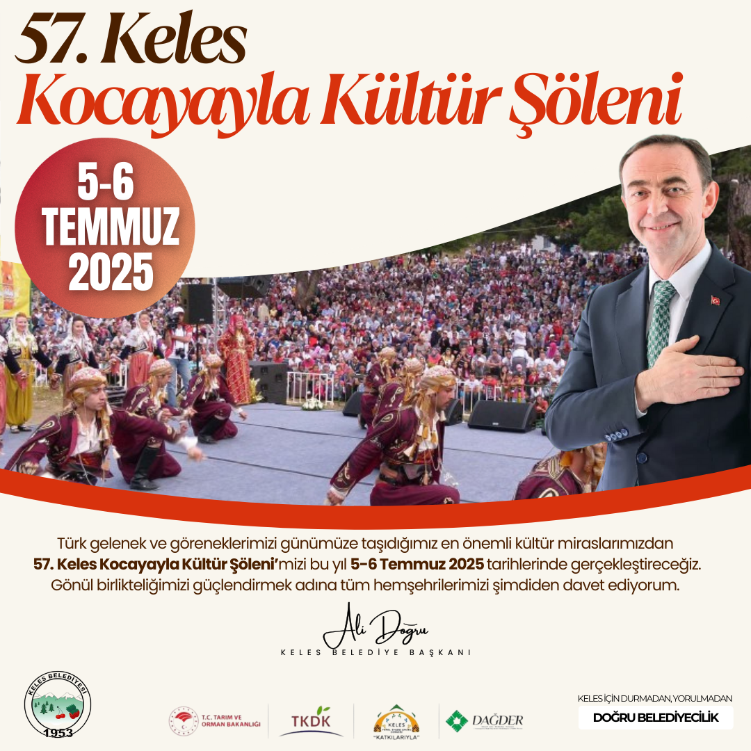 57. Keles Kocayayla Kültür Şöleni 5-6 Temmuz’da…