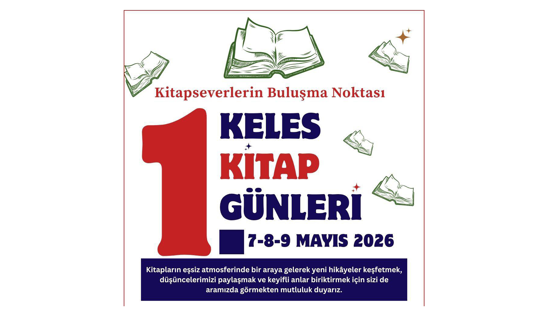 Kitapseverlerin Buluşma Noktası: Keles Kitap Günleri Başlıyor!