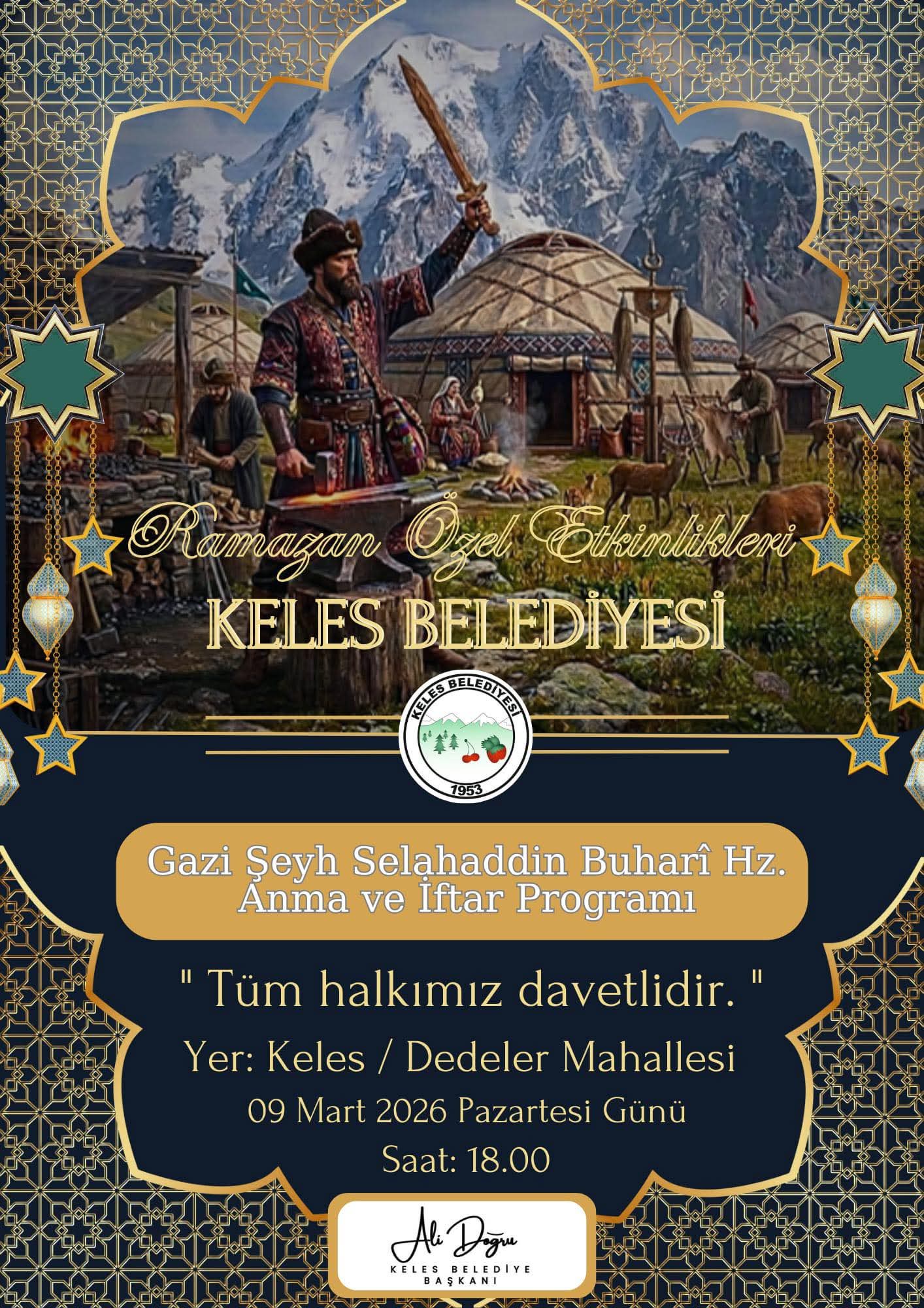Gazi Şeyh Selahaddin Buharî Hz. Anma ve İftar Programı